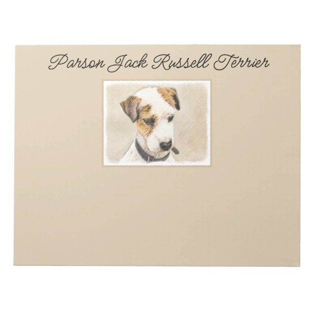 Parson Jack Russell Terrier Painting - Dog Art Not Notepad (Front)