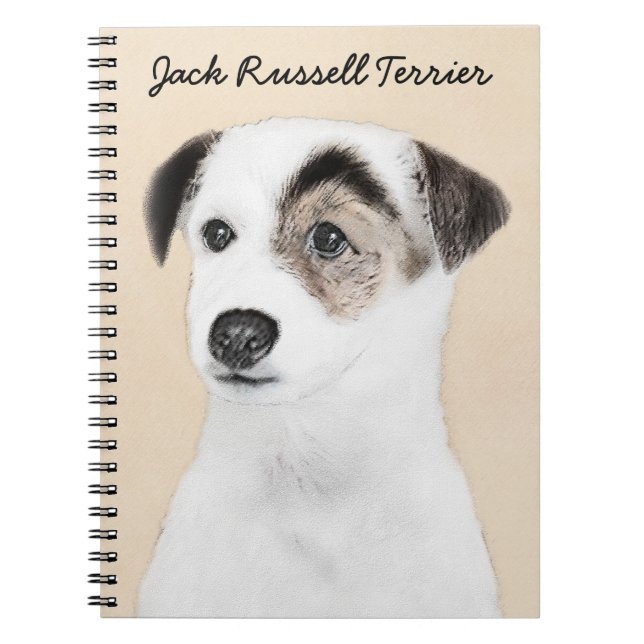 Parson Jack Russell Terrier Painting - Dog Art Notebook (Front)
