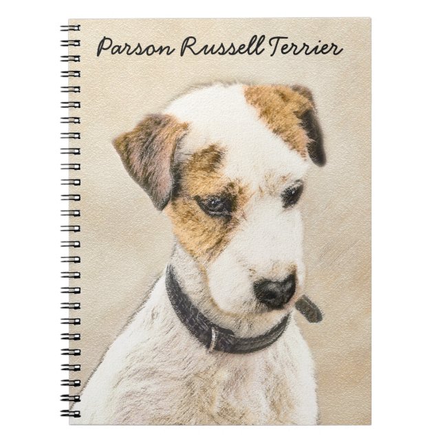 Parson Jack Russell Terrier Painting - Dog Art Notebook (Front)