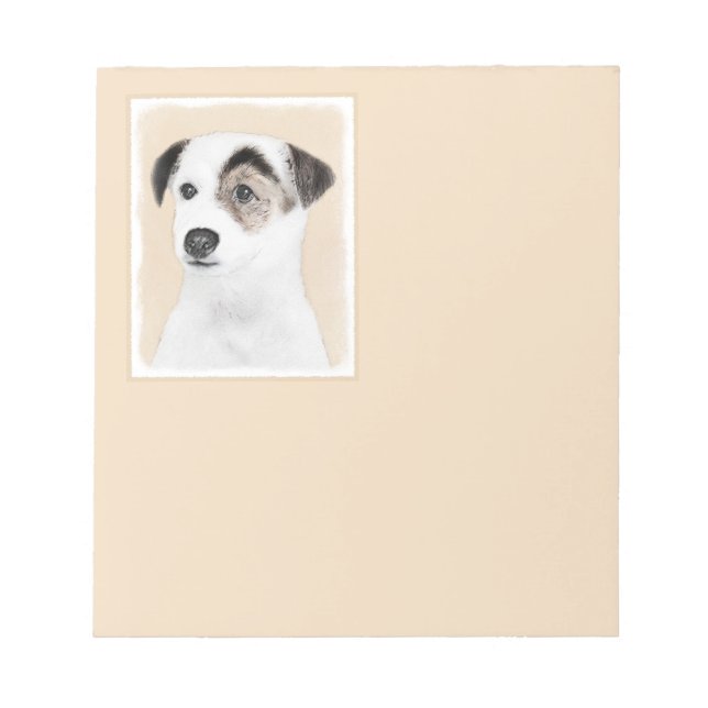 Parson Jack Russell Terrier Painting - Dog Art Notepad (Front)