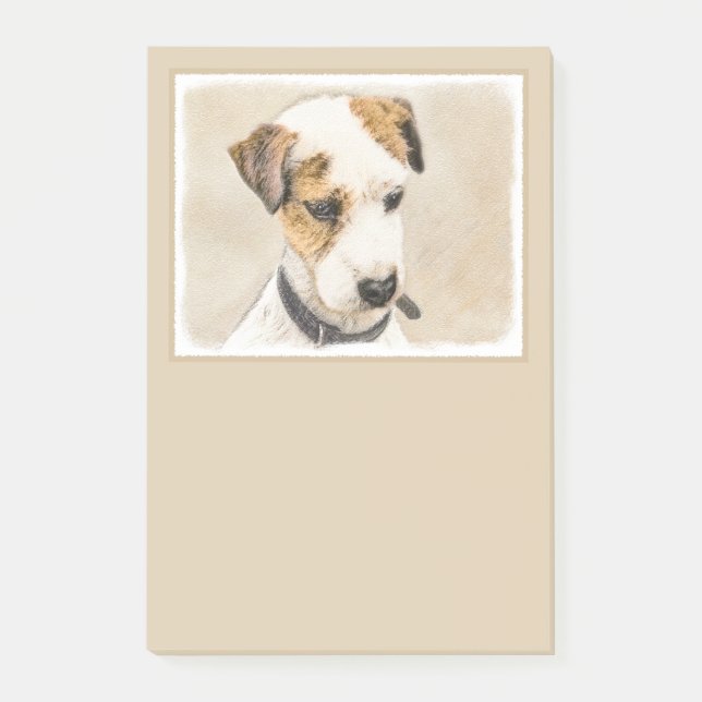Parson Jack Russell Terrier Painting - Dog Art Post-it Notes (Front)