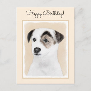 Parson Jack Russell Terrier Painting - Dog Art Postcard