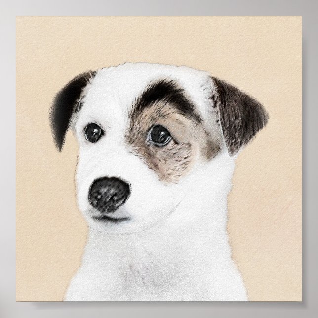 Parson Jack Russell Terrier Painting - Dog Art Poster (Front)