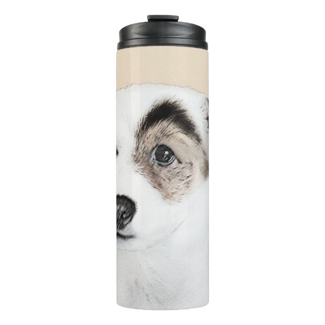 Parson Jack Russell Terrier Painting - Dog Art Thermal Tumbler (Front)