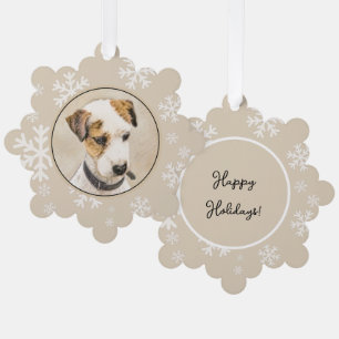 Parson Jack Russell Terrier Painting - Dog Art Tree Decoration Card