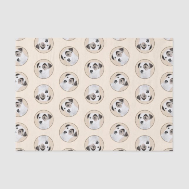 Parson Jack Russell Terrier Painting Pet Dog Art Tissue Paper (Front)