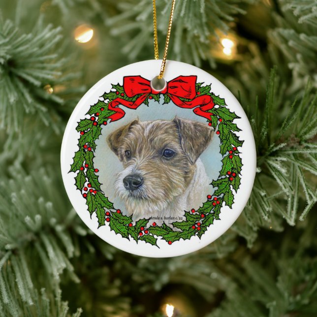 Parson Russel Terrier Ceramic Tree Decoration (Tree)