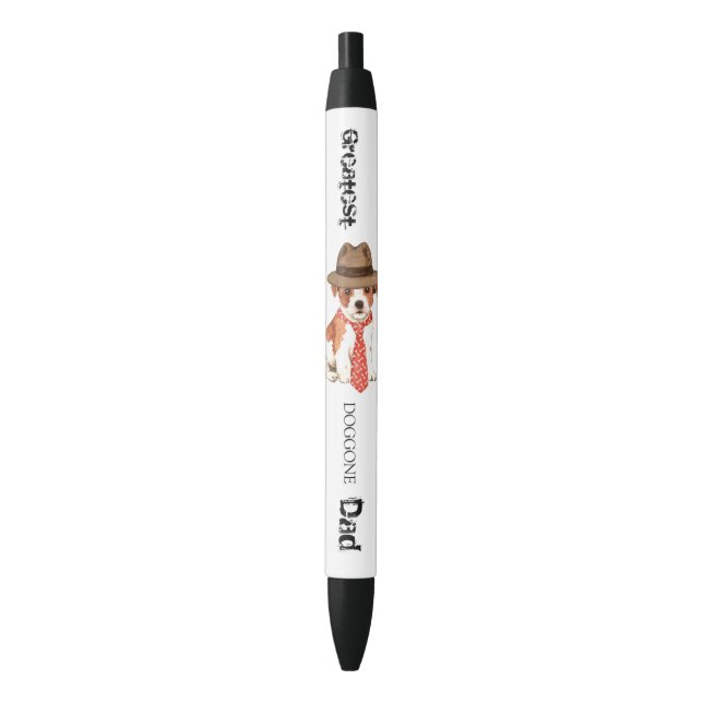 Parson Russell Dad Black Ink Pen (Front Vertical)