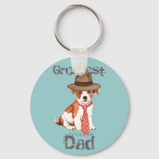 Parson Russell Dad Key Ring (Front)