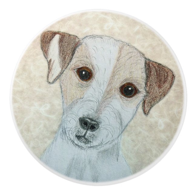 Parson Russell Terrier Ceramic Knob (Front)