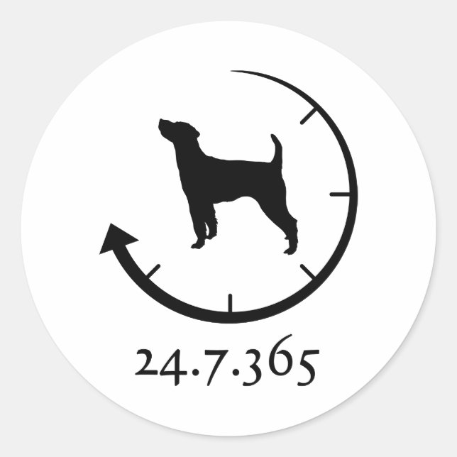 Parson Russell Terrier Classic Round Sticker (Front)