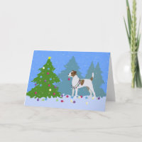 Parson Russell Terrier Decorating Christmas Tree