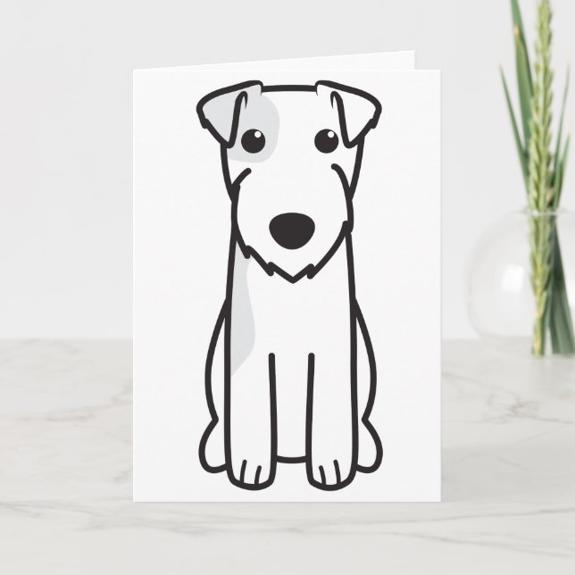 Parson Russell Terrier Dog Cartoon Card (Front)