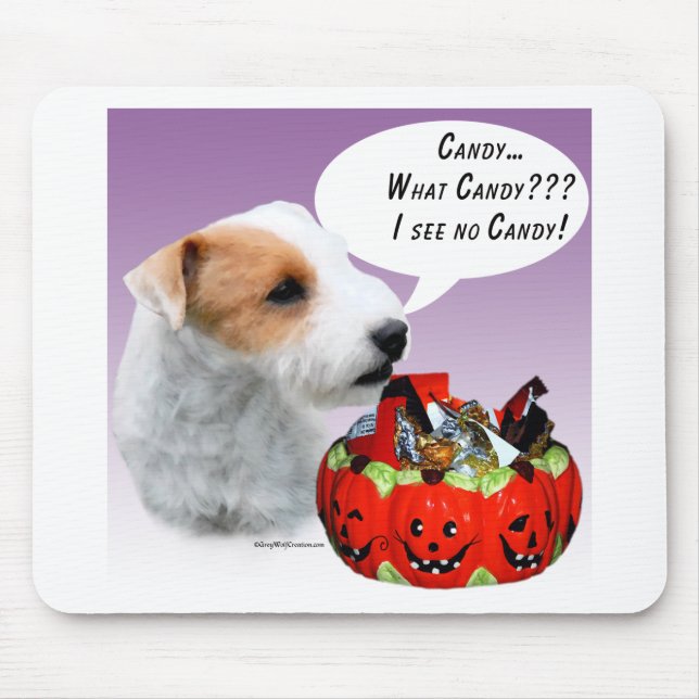 Parson Russell Terrier Halloween Candy Mouse Mat (Front)