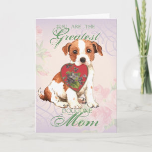 Parson Russell Terrier Heart Mum Card