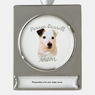 Parson Russell Terrier (smooth) Mum 2 Silver Plated Banner Ornament