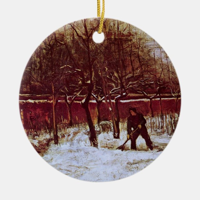 Parsonage Garden at Nuenen by Vincent van Gogh Ceramic Tree Decoration (Front)