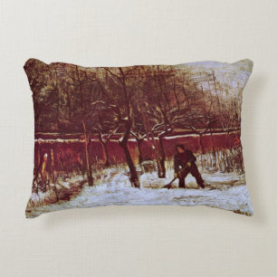 Parsonage Garden at Nuenen by Vincent van Gogh Decorative Cushion