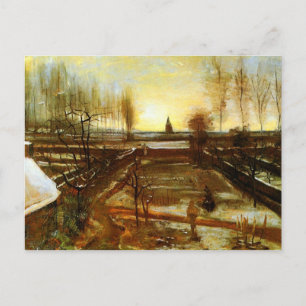 Parsonage Garden in Snow (F67) Van Gogh Fine Art Postcard