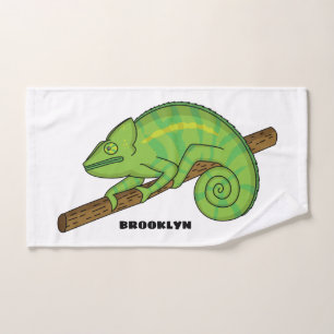 Parson's chameleon illustration bath towel set