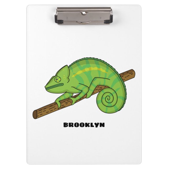Parson's chameleon illustration clipboard (Front)