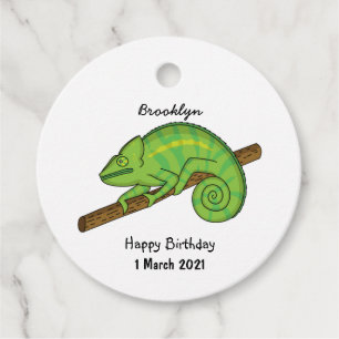 Parson's chameleon illustration favour tags