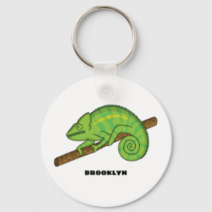 Parson's chameleon illustration  key ring