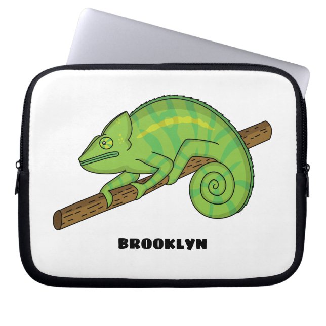 Parson's chameleon illustration  laptop sleeve (Front)