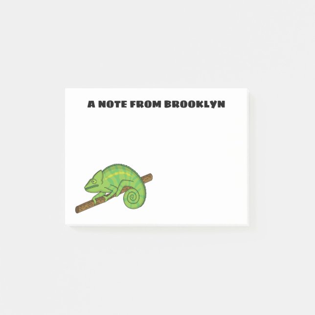 Parson's chameleon illustration  post-it notes (Front)