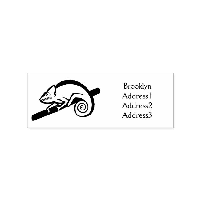 Parson's chameleon illustration rubber stamp (Imprint)