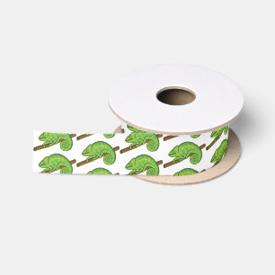 Parson's chameleon illustration satin ribbon