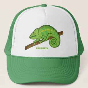 Parson's chameleon illustration  trucker hat