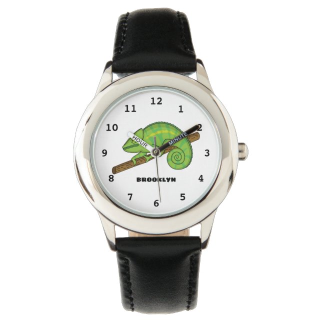 Parson's chameleon illustration watch (Front)