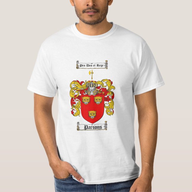 Parsons Family Crest - Parsons Coat of Arms T-Shirt (Front)