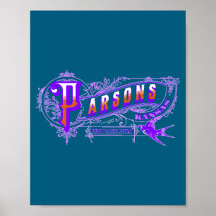 Parsons Kansas Purple Martin Bird Poster