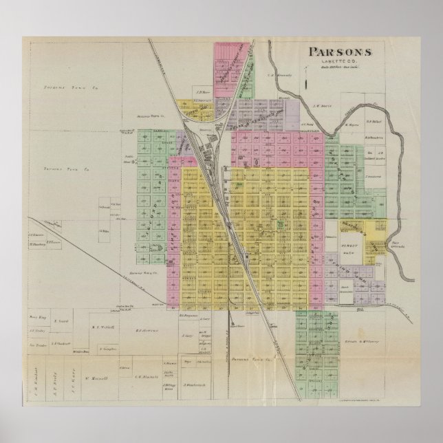 Parsons, Labette County, Kansas Poster (Front)
