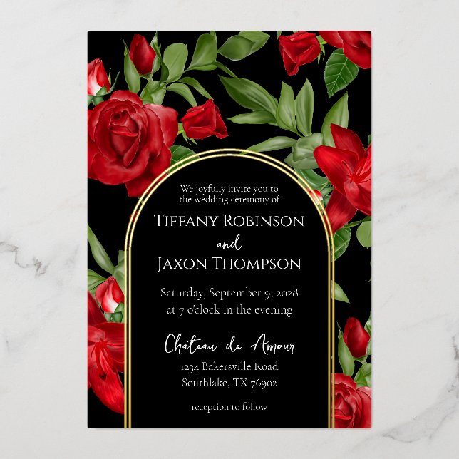Part II Lovely Red Double Arch Black Wedding Real (Front)