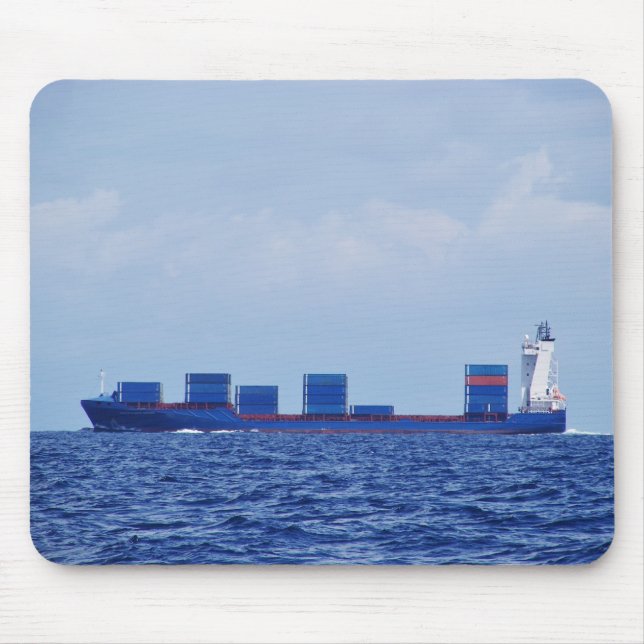 Part Loaded Container Ship Mouse Mat (Front)