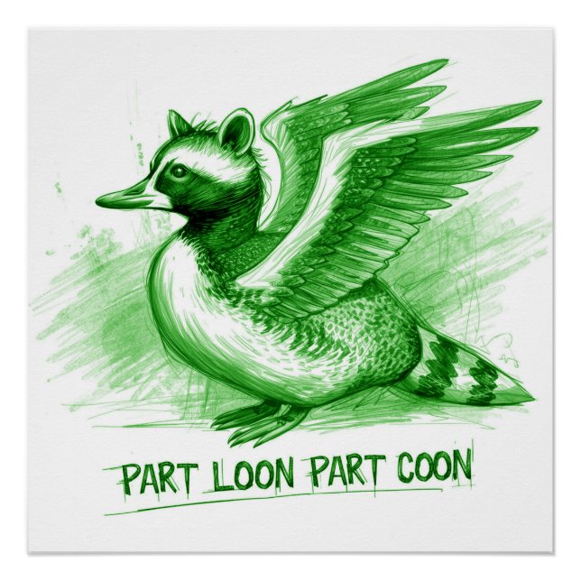Part Loon Part Coon  Hybrid Creature Poster (Front)
