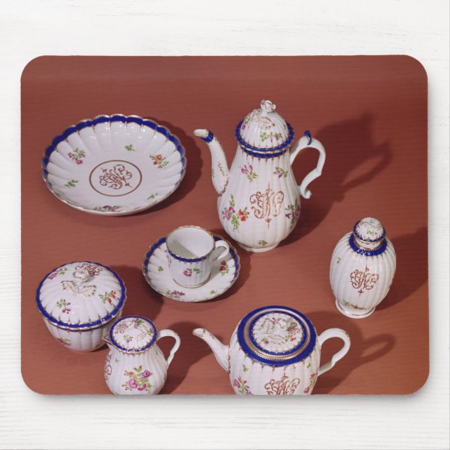 Part of a Worcester monogrammed tea service Mouse Mat (Front)
