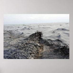 Part of an oil slick in the Gulf of Mexico Poster