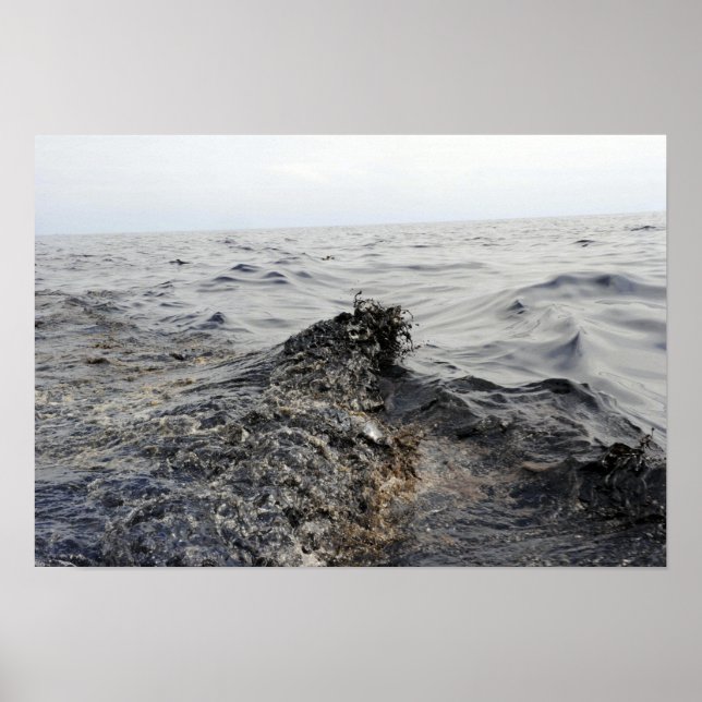 Part of an oil slick in the Gulf of Mexico Poster (Front)