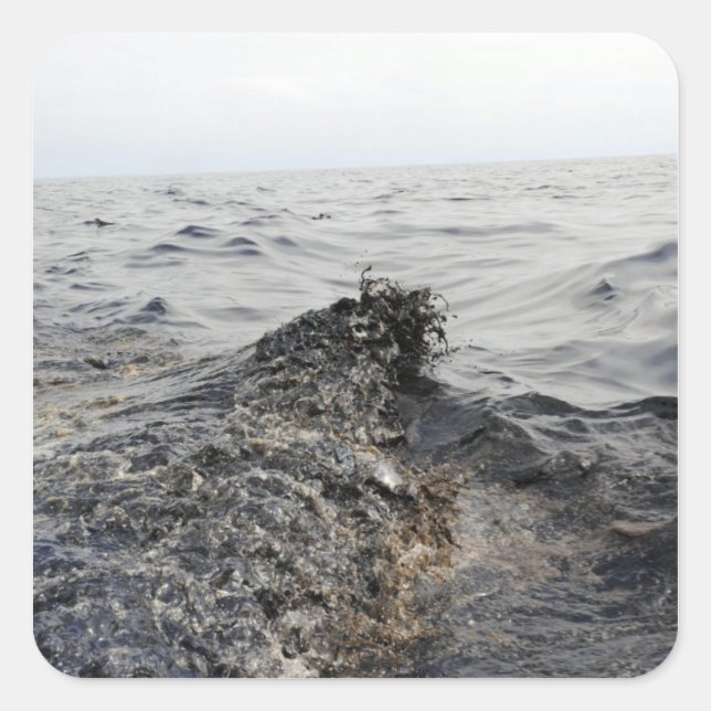 Part of an oil slick in the Gulf of Mexico Square Sticker (Front)