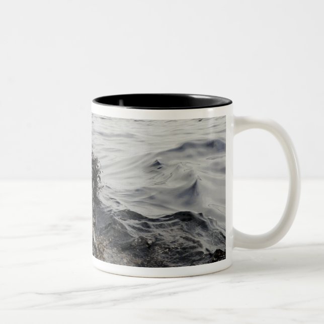 Part of an oil slick in the Gulf of Mexico Two-Tone Coffee Mug (Right)