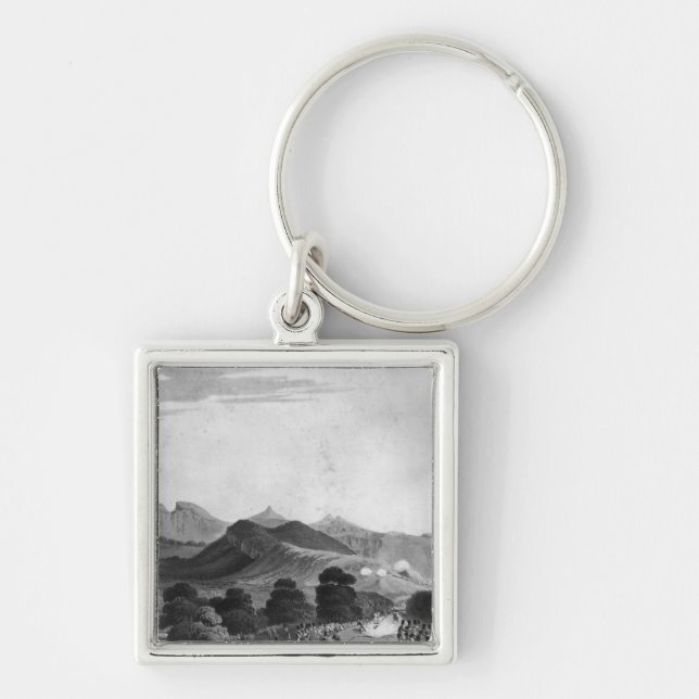 Part of British Army forming before Port Louis Key Ring (Front)