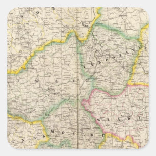 Part of European Russia 10 Square Sticker
