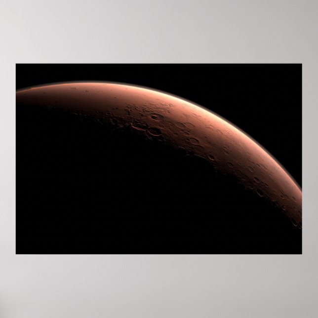 Part Of Mars At The Boundary Of Light And Dark. Poster (Front)