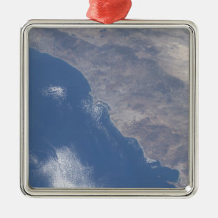 Part of southern California as seen from space Metal Tree Decoration