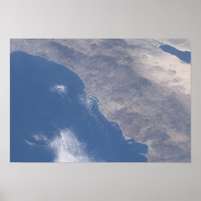 Part of southern California as seen from space Poster (Front)