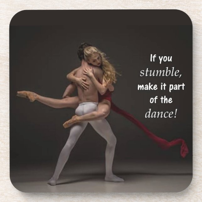 Part of the Dance Inspirational Motivational Quote Coaster (Front)